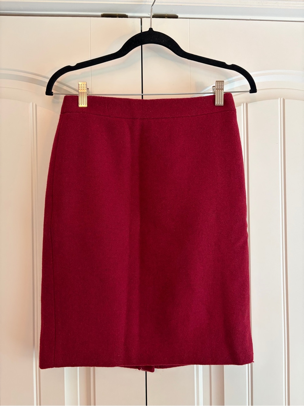 J.Crew Mercantile NWT Wool Blend Pencil Skirt Red Professional Career Size 00